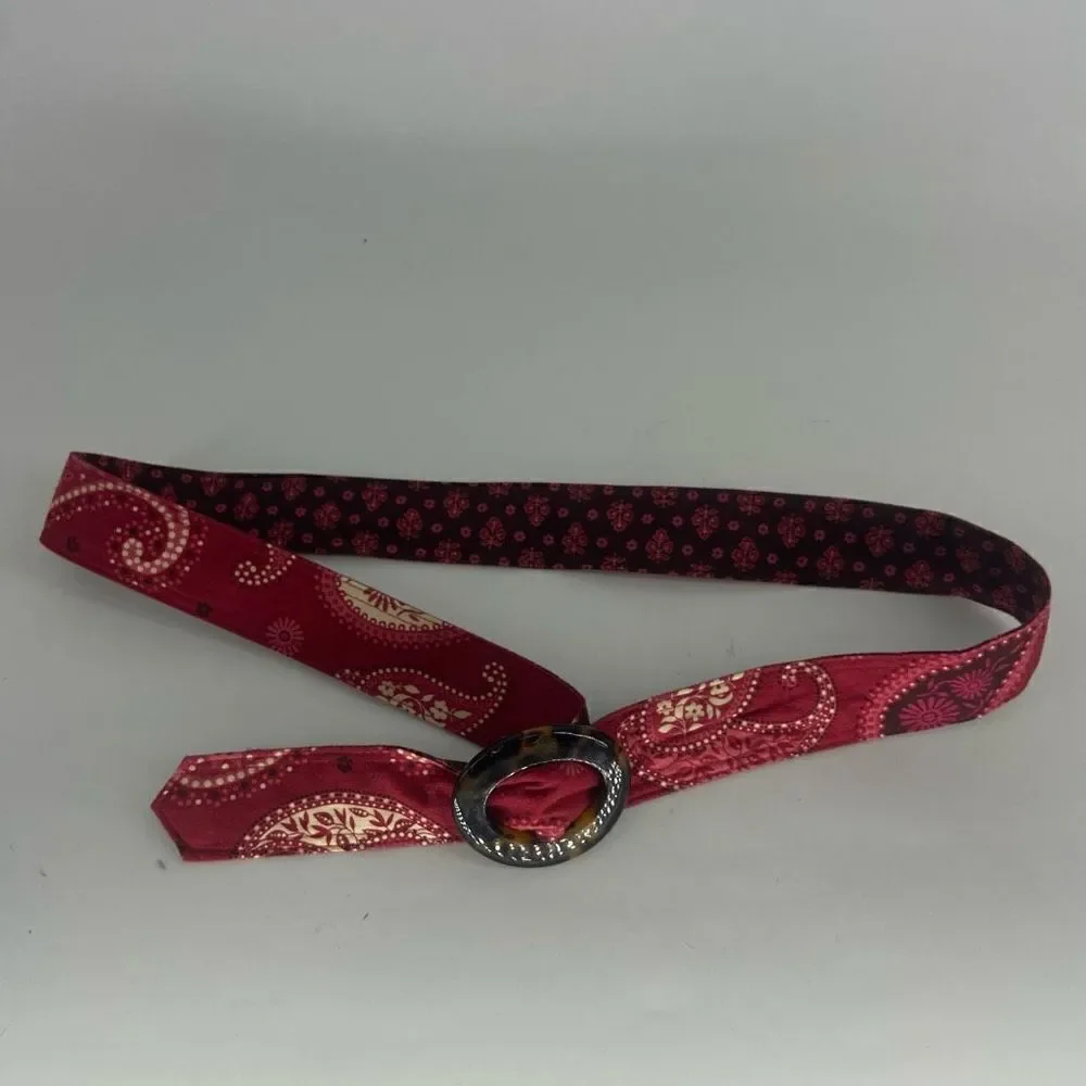 Vera Brandley Women's Cotton Paisley Floral Print Reversible Belt